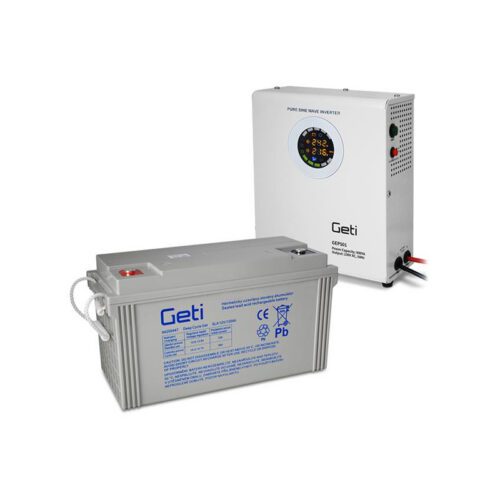 Zdroj záložní GETI GEP501 sinus 500W nástěnný + baterie 120Ah 04230655