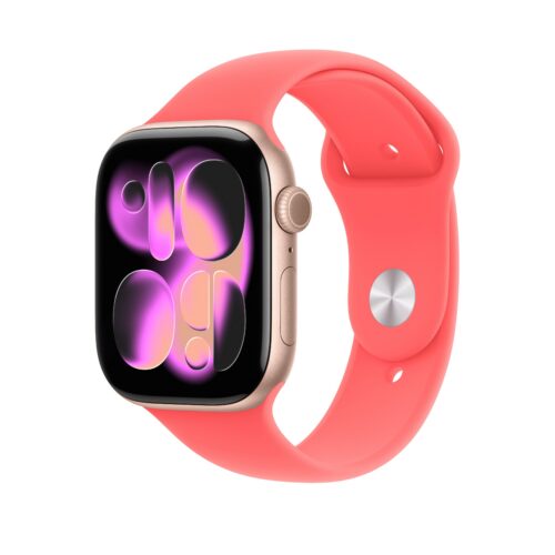 46mm guavově růžový sportovní řemínek – S/M - Obrázek 2