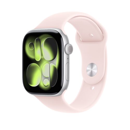 46mm jemně růžový sportovní řemínek – M/L - Obrázek 2