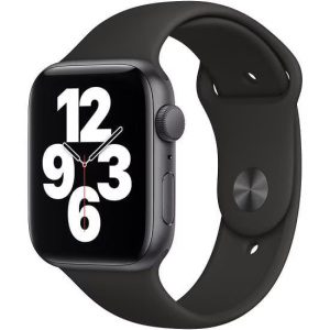 Apple Watch SE (2020) 44mm GPS (Stav A) Vesmírně šedý hliník s temně modrým sportovním řemínkem