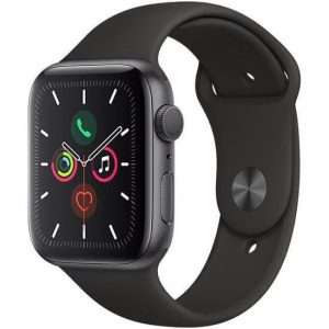Apple Watch Series 5 40mm GPS (Stav B) Vesmírně šedá s tmavě modrým sportovním řemínkem MRGE3QC/A