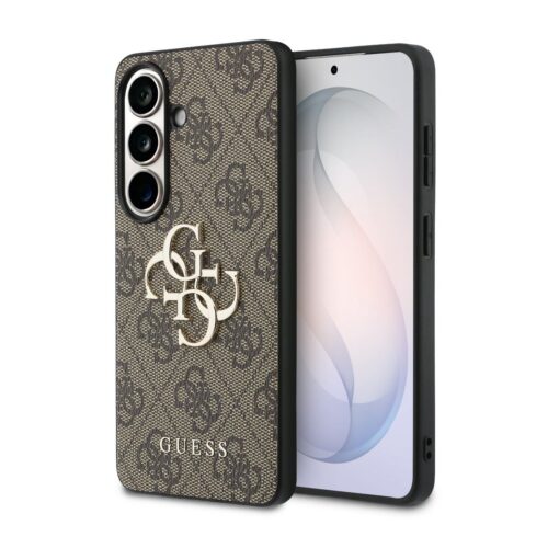 Guess PU 4G Metal Logo Zadní Kryt pro Samsung Galaxy S26+ Brown GUHCS26M4GMGBR