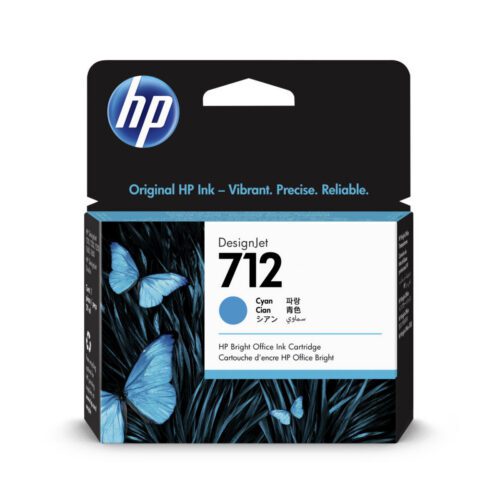HP 712 Inkoustová náplň azurová