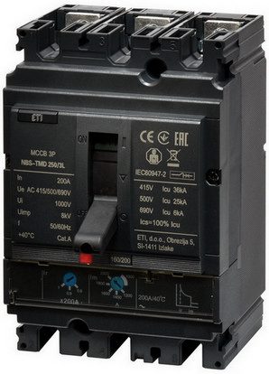 Jistič ETI NBS-TMD 250/3L 200A 3P 004673071