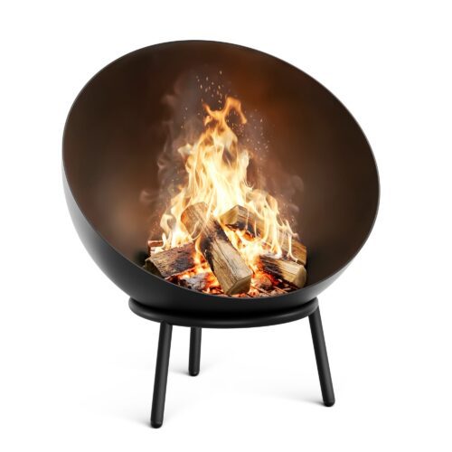 Klarstein Fireball nízká ohniště | Odolná proti korozi | Stabilní proti převrácení | Robustní | 66 cm | Černá