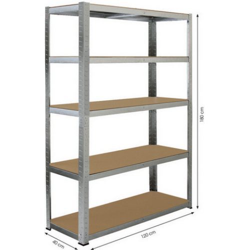 Kovový regál FIELDMANN FDR 1820 5polic 180x120x40mm 50004620 - Obrázek 2