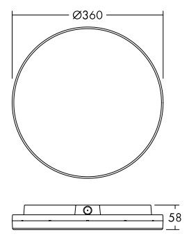 LED svítidlo THORNeco LENA VF 360mm 1800–3500lm 3000/3500/4000/5700/6500K CCT IP54 96637984 - Obrázek 2
