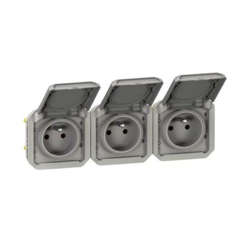 Legrand Plexo IP55 venkovní zásuvka 3x16A vodorovná 069564L