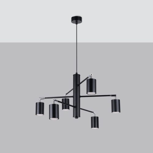 Lustr SOLLUX LEMMI 6 černý GU10 6x10W bez žárovky SL.1207 - Obrázek 2