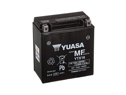 Motobaterie YUASA YTX16 (factory activated)