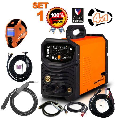 PANTERMAX Svářecí invertor PanterWeld 4v1 200 SET1 (MIG/SYN/MAN/PLASMA/DCTIG) PMPW4V1_S01