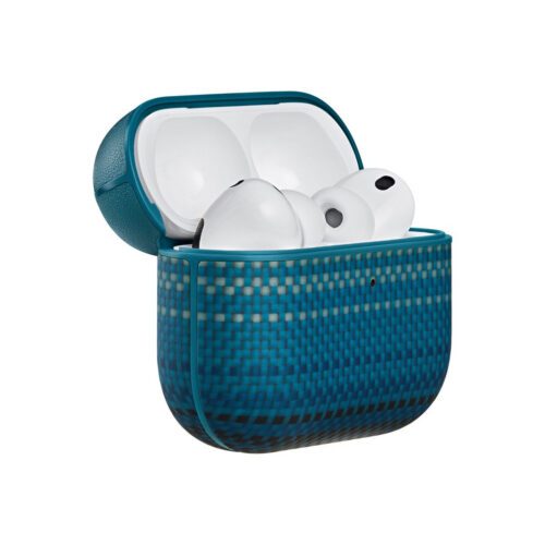 Pouzdro pro AirPods Pro 3 Pitaka Aramid Fiber Magnetic Case - modré - Obrázek 2
