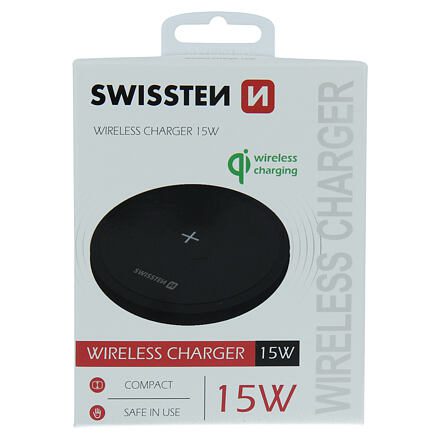 SWISSTEN WIRELESS NABÍJEČKA 15W ČERNÁ 22055504