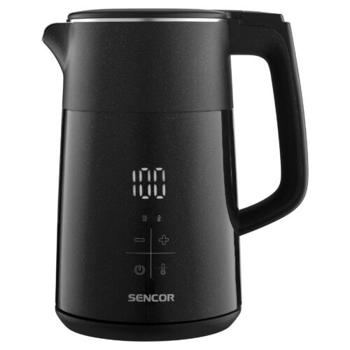 Sencor SWK 0610BK Dvoustěnná rychlovarná konvice s variabilní teplotou Regulace teploty vody v rozsahu 40-100 °C Dvojitý plášť konvice Cool - Obrázek 2