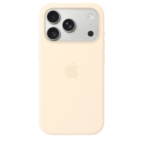 Silikonový kryt s MagSafe na iPhone 17 Pro – vanilkový