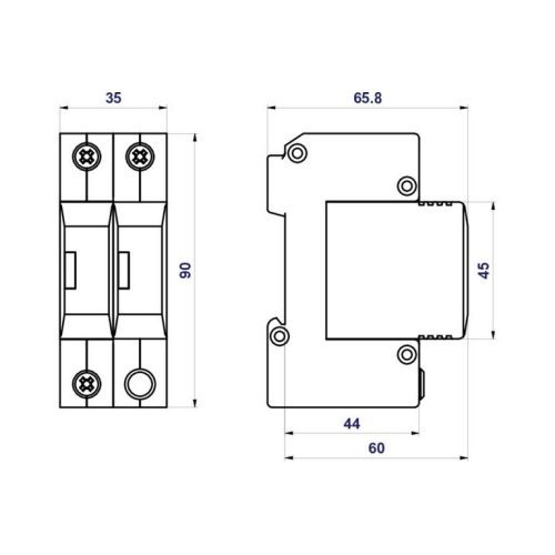 Svodič přepětí SPD typ 2+3 HSA-275/1+1 M - Obrázek 2