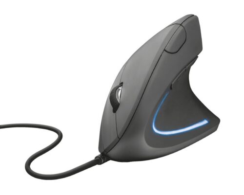 TRUST Verto/Vertikální/Optická/Pro praváky/1 600 DPI/Drátová USB/Černá 22885