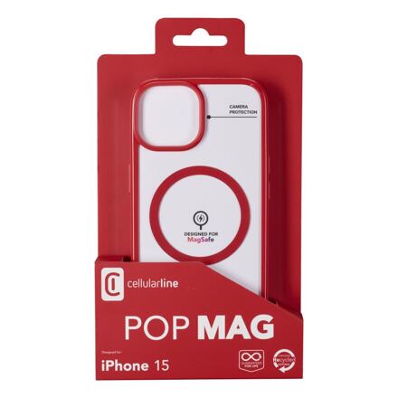 Zadní kryt Cellularline Pop Mag s podporou Magsafe pro Apple iPhone 15