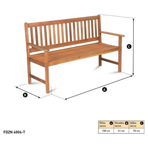 Zahradní lavice FIELDMANN FDZN 4006-T 50002375 - Obrázek 2