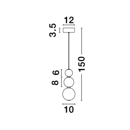 Závěsné LED svítidlo NOVA LUCE PERLA 11W 3000K 9186918 - Obrázek 2