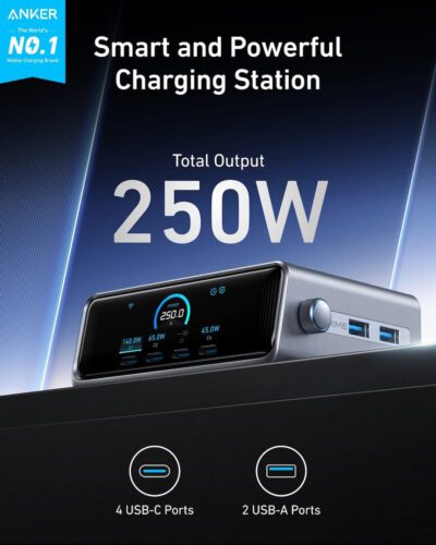 250W stolní GaN nabíječka Anker Prime Charger - Obrázek 2