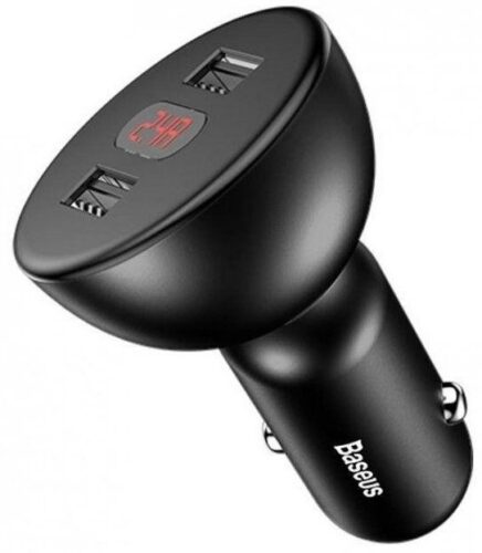 Adaptér do auta Baseus 360° Dual Digital display