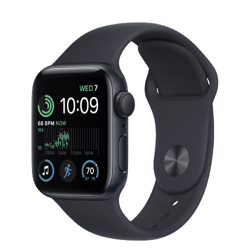 Apple Watch SE (2022) 40mm Cellular (Stav A/B) Temně inkoustové s temně modrým sportovním řemínkem MRGE3QC/A