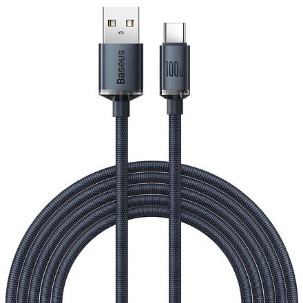 Baseus CAJY000501 Crystal Shine Series Datový Kabel USB - USB-C 100W 2m Black CAJY000501