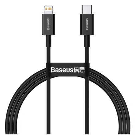 Baseus CATLYS-A01 Superior Fast Charging Datový Kabel USB-C to Lightning 20W 1m Black CATLYS-A01
