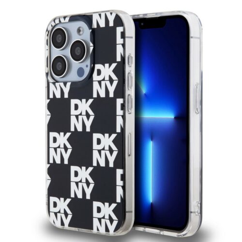 DKNY PC/TPU Checkered Pattern Zadní Kryt pro iPhone 15 Pro Black DKHCP15LHDLCEK