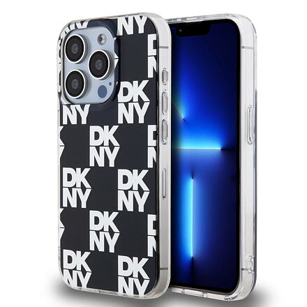 DKNY PC/TPU Checkered Pattern Zadní Kryt pro iPhone 15 Pro Max Black DKHCP15XHDLCEK