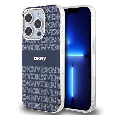 DKNY PC/TPU Repeat Pattern Tonal Stripe Magsafe Zadní Kryt pro iPhone 13 Pro Blue DKHMP13LHRHSEB