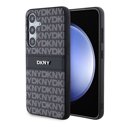 DKNY PC/TPU Repeat Pattern Tonal Stripe Zadní Kryt pro Samsung S24 Black DKHCS24SPRTHSLK