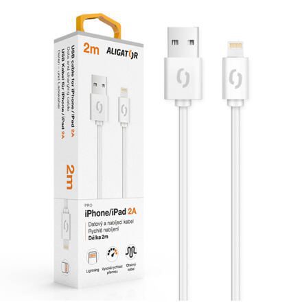Datový kabel ALIGATOR 2A iPhone lightning 2m