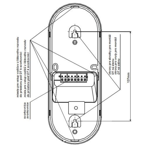 Domovní telefon ESO bílá TESLA 4FP 211 21.201 - Obrázek 2