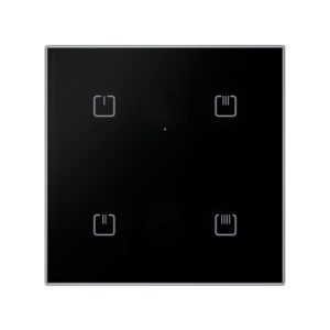 Dotykový skleněný ovladač 4 tlačítka černý black sharp Elko EP MATTER RFGB-40B/MT 8976