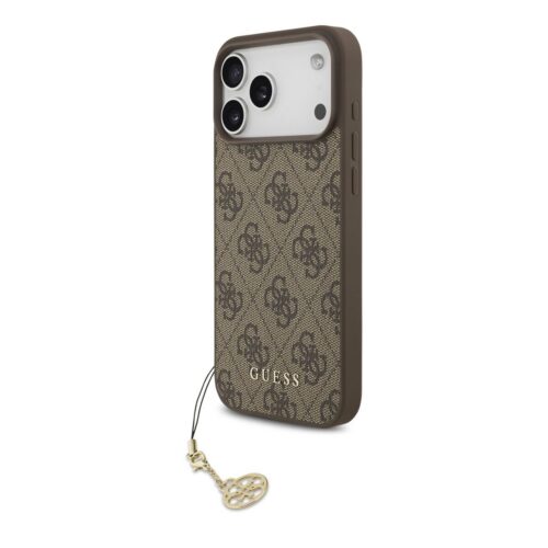Guess 4G Charm MagSafe Zadní Kryt pro iPhone 17 Pro Max Tone on Tone Brown GUHMP17XGF4GCW