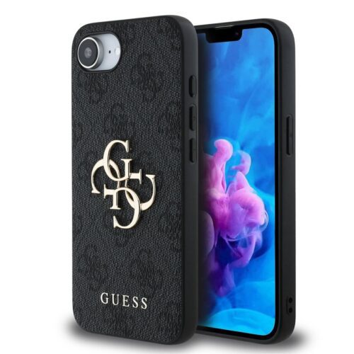 Guess PU 4G Metal Logo Zadní Kryt pro iPhone 16e/17e Grey GUHCPSE44GMGGR
