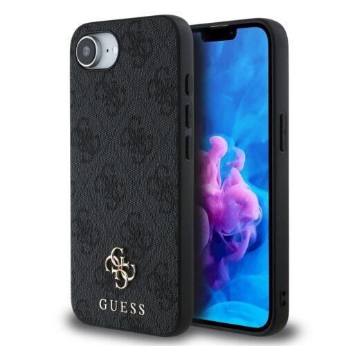 Guess PU 4G Small Metal Logo MagSafe Zadní Kryt pro iPhone 16e/17e Grey GUHMPSE4P4SM4MK