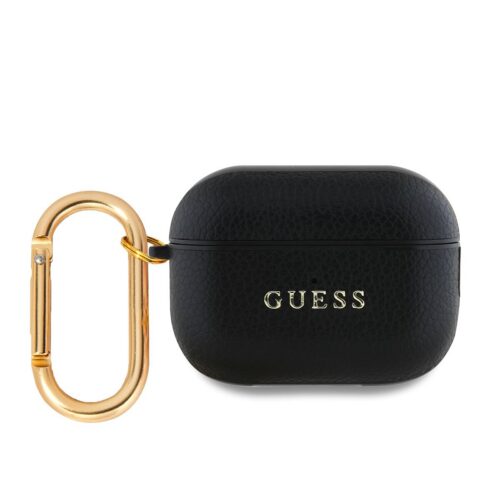 Guess PU Grained Classic Logo Pouzdro pro AirPods Pro 2 Black GUAP2PGUGMK