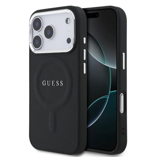 Guess PU Saffiano MagSafe Zadní Kryt pro iPhone 17 Pro Black GUHMP17LPSAREGSK