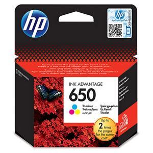HP Inkoustová náplň 650 různé barvy CZ102AE