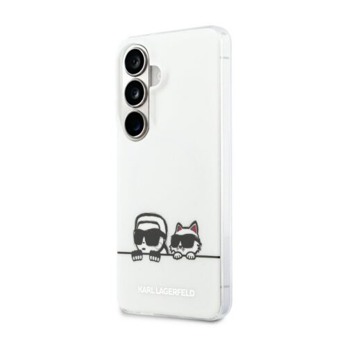 Karl Lagerfeld IML K&CH Peekaboo Logo Magnetic Zadní Kryt pro Samsung Galaxy S26+ White KLHMS26M6HPKACH