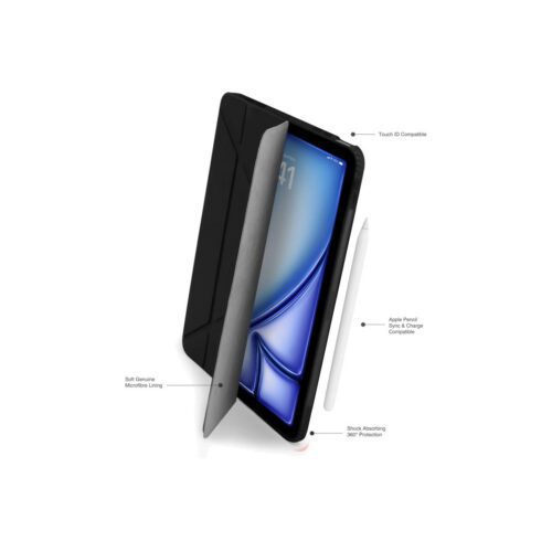 Kryt na iPad Air 13" (24/25/26) Pipetto Origami No1 Original Case - černý - Obrázek 2