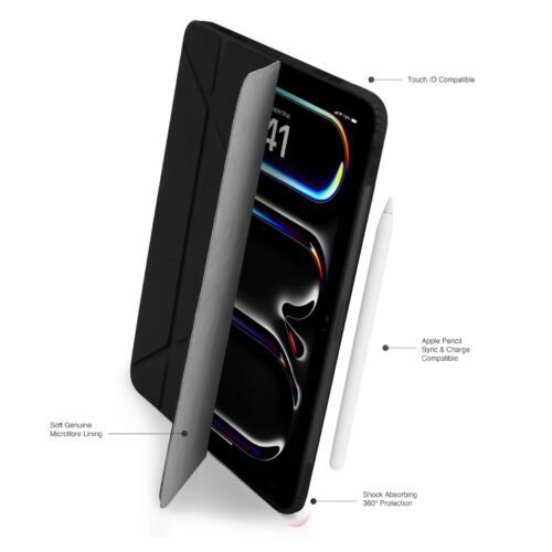 Kryt na iPad Pro 11" (24/25) Pipetto Origami No1 Original Case - černý - Obrázek 2