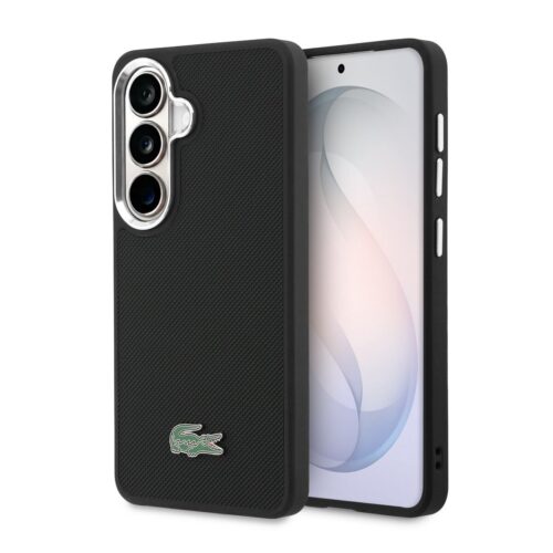 Lacoste Petit Pique Metal Logo Magnetic Zadní Kryt pro Samsung Galaxy S26+ Black LCFCMS26MPLAK