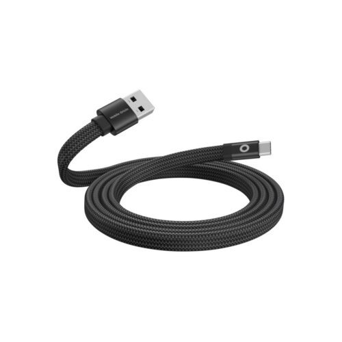 Magnetický 27W nabíjecí kabel Mobile Origin Original Flat Cable USB-A / USB-C 1 m - černý - Obrázek 2