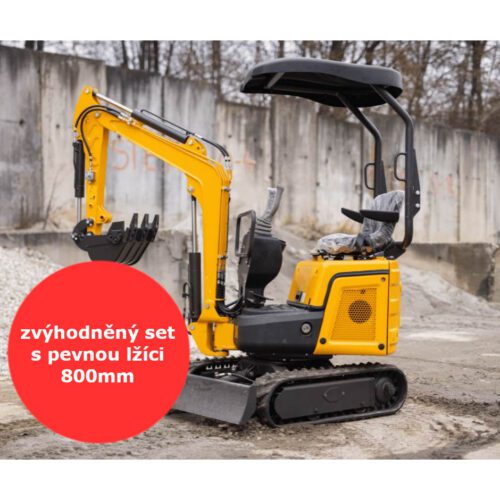 Minibagr Baugarden BG910.01 zvýhodněný set s pevnou lžíci 800mm 8001BG091001SET01