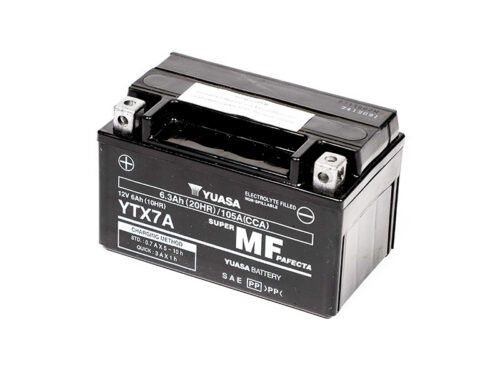 Motobaterie YUASA YTX7A (factory activated)