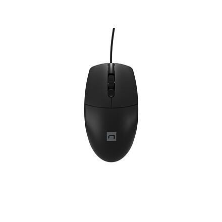Natec optická myš RUFF Plus 1200 DPI/Kancelářská/Optická/1 200 DPI/Drátová USB/Černá NMY-2021